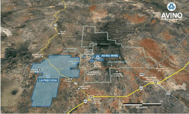 Avino Mine & La Preciosa Project Location & Infrastructure