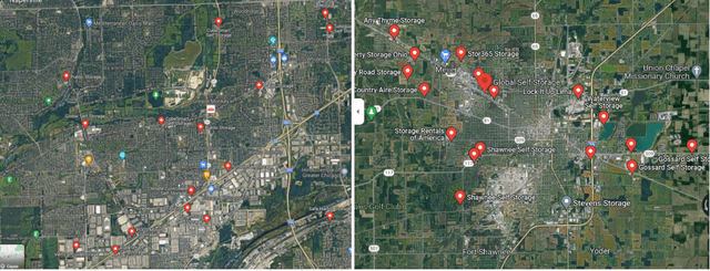 Self storage properties in Bollingbrooks, IL and Lima, OH, showing relatively supplied markets