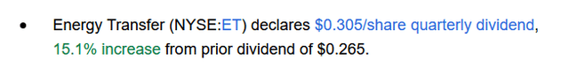ET dividend