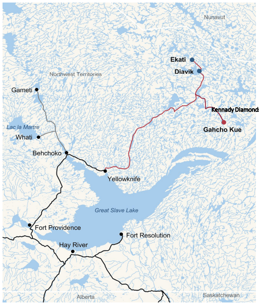 Gahcho Kue mine location