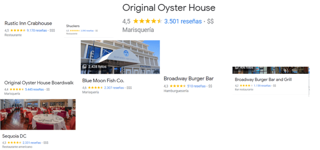 Google reviews for some of ARKR's restaurants