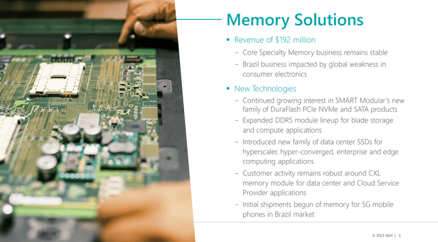 memory solutions summary