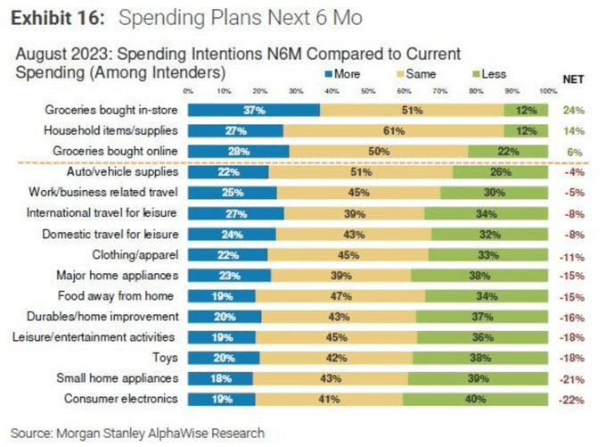 Discretionary Spending Plans over the next 6 months