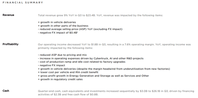 Tesla Q3 2023 Shareholder Deck