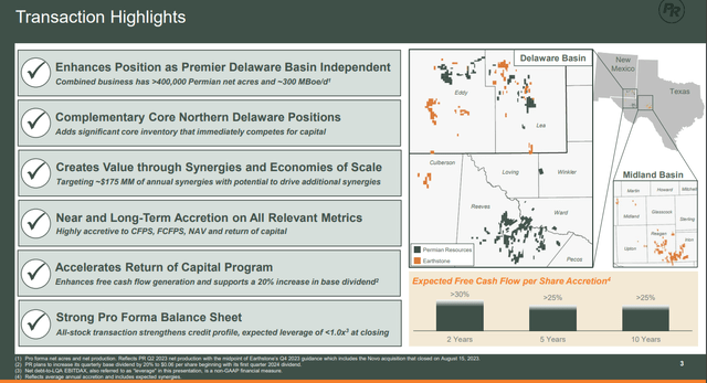 Earthstone Acquisition Highlights