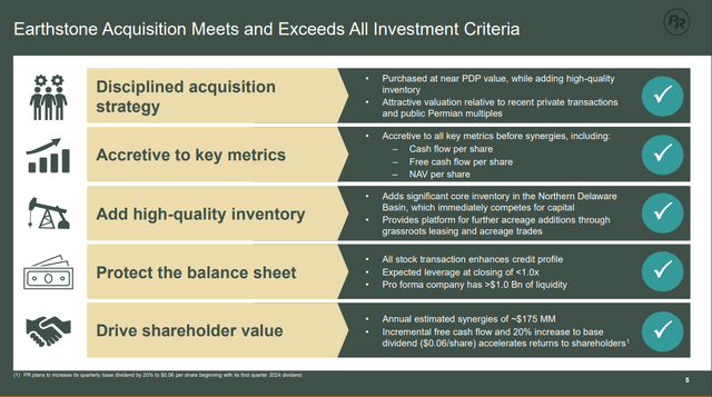 Earthstone Acquisition Highlights