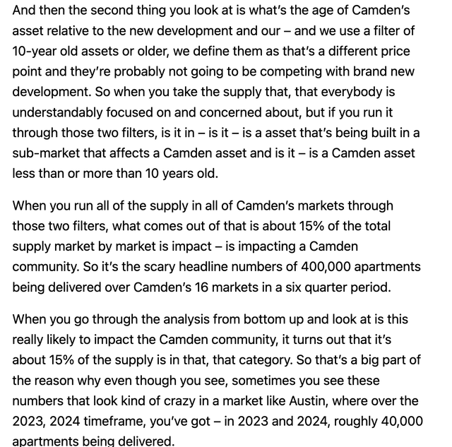 Camden Property Trust Reviewing My Largest Position (NYSECPT