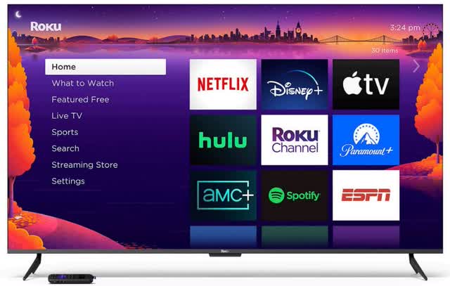 This image shows Roku's home screen.