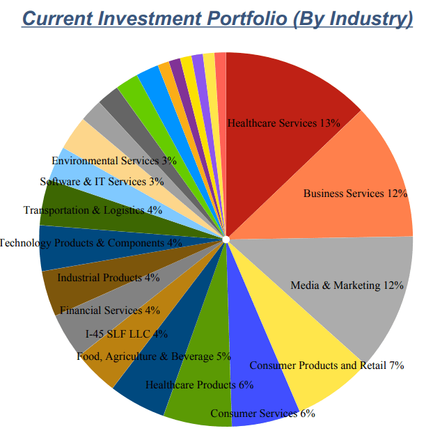 CSWC investment portfolio by industry