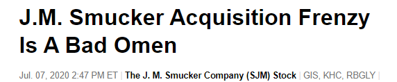J.M. Smucker Acquisition Frenzy