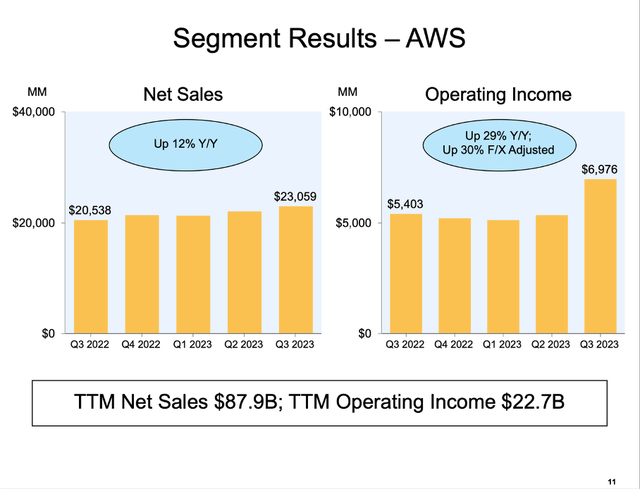 Amazon AWS segment results