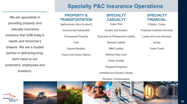 Slide from the Presentation giving an overview of P&C operations