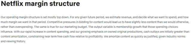 How Netflix Margin Structured is defined according to Netflix Investor Relations