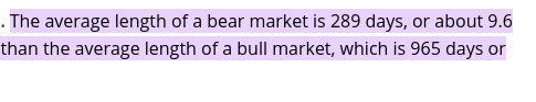 Length of Bull and Bear Markets