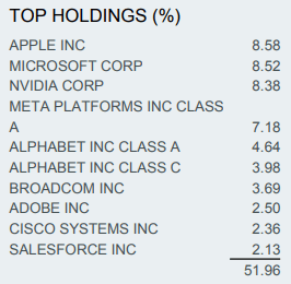 Figure 2: Top 10 holdings