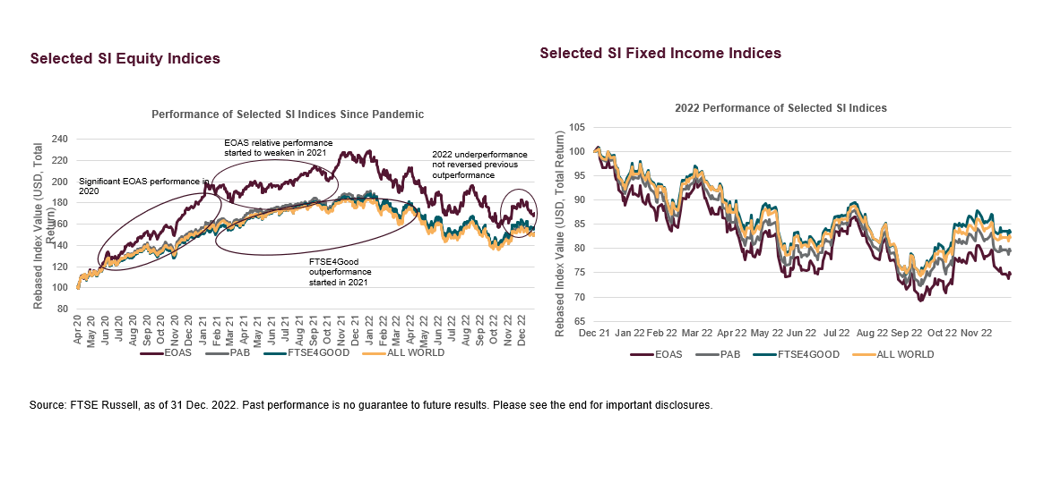 Selected SI Equity Indices, Selected SI Fixed Income Indices