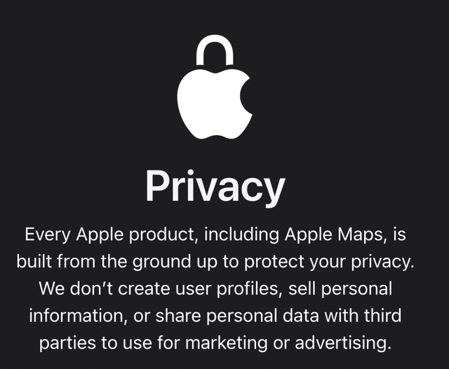 Apple Privacy Disclaimer