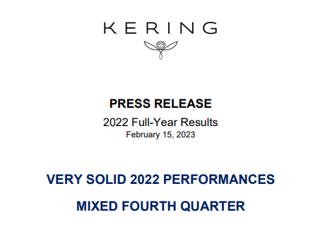 Kering: Annual Report -- We Are Already Looking Ahead (OTCMKTS