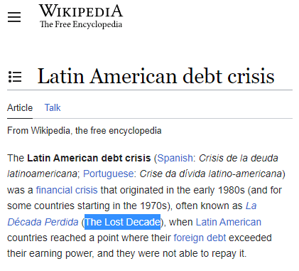 Latin American Debt Crisis