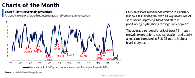 Growth expectations, cash/equity allocation