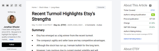 My last article