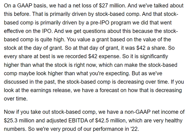SeekingAlpha.com EXFY Q4 2022 Earnings Transcript 2.24.23