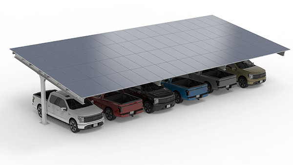 Product image of a solar panel carport