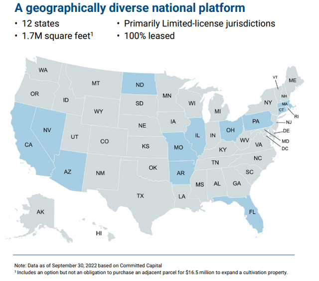 Geographic footprint of NLCP properties