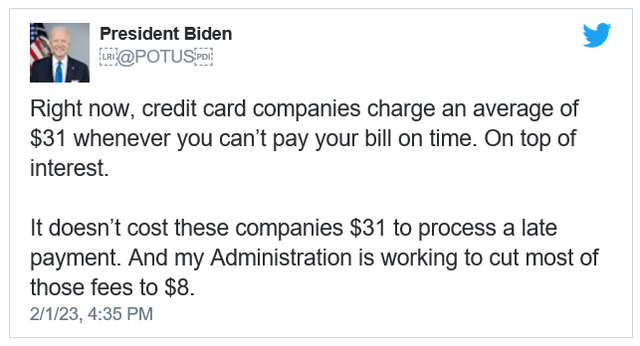 President Biden tweet
