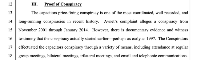 Avnet proof of conspiracy
