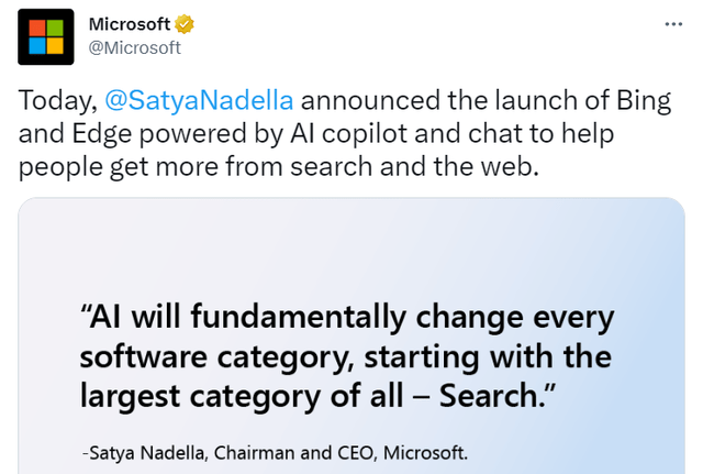 Microsoft announcing new Bing