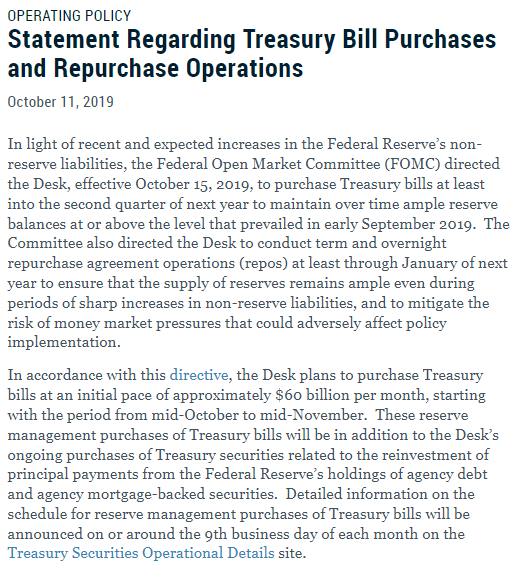 Fed Not-QE Announcement