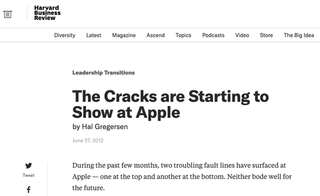 The Cracks are Starting to Show at Apple