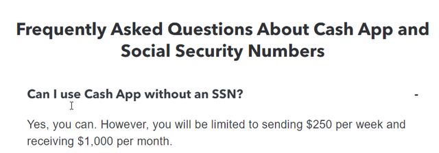 Cash App social security number