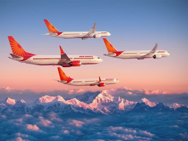 This picture shows the airplane models that Air India ordered from Boeing.
