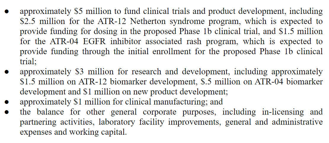 IPO Use Of Proceeds