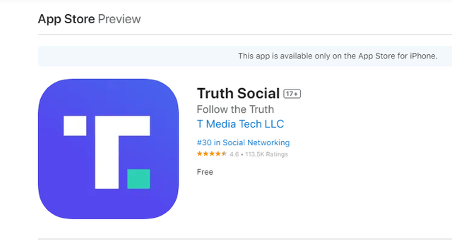 Truth Social App Store