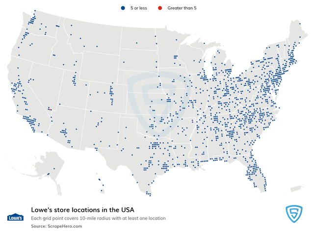 Lowe's Store Locations in the USA