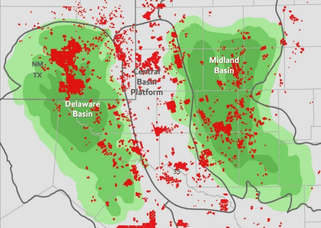 ExxonMobil's Permian acreage footprint