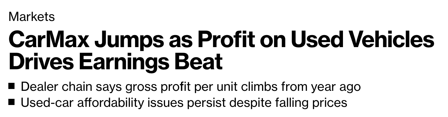 Used Cars, New Insights: Why CarMax's Earnings Matter (NYSE:KMX ...