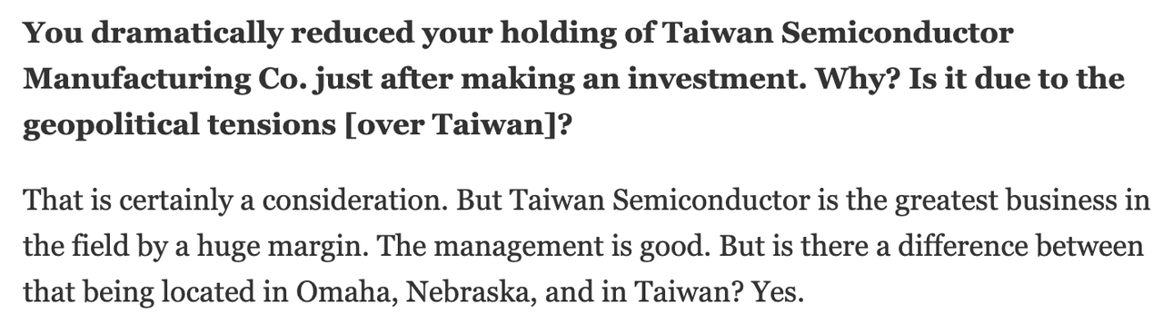 Buffett interview excerpt