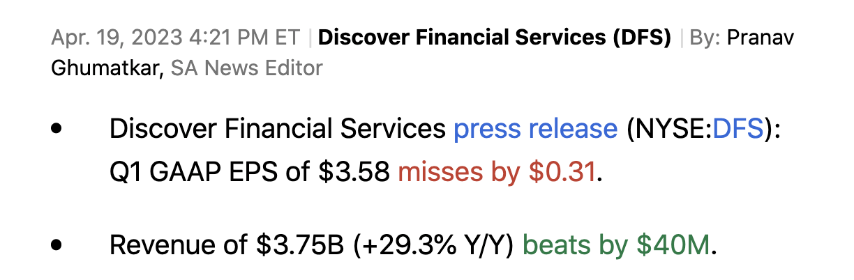 Dfs Stock Discover Financial: Better Than Feared (NYSE:DFS) | Seeking Alpha