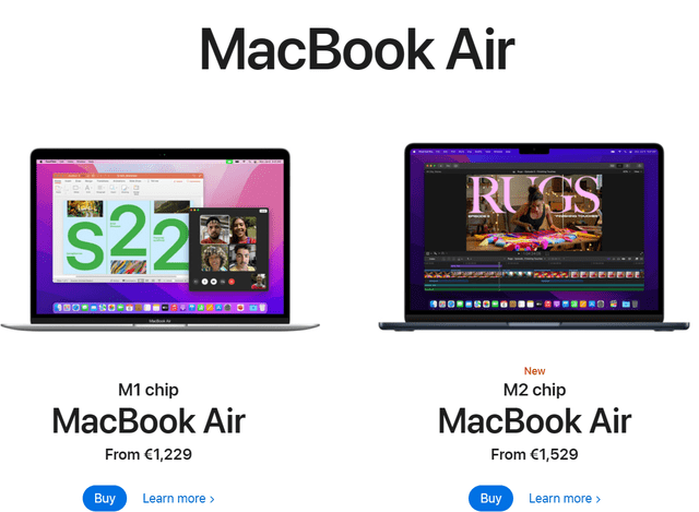 Apple MacBook Air Offerings