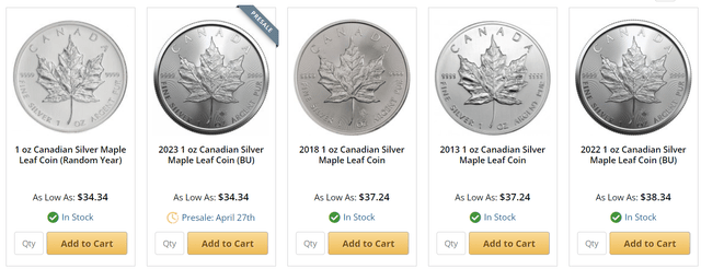 Silver 1 Ounce Coins