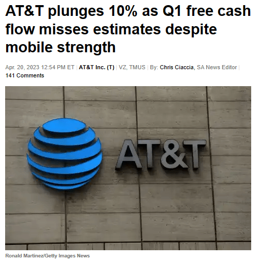 AT&T Stock Q1 Earnings: Don't Walk, Run (NYSE:T) | Seeking Alpha