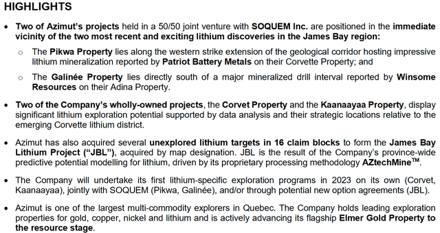 Azimut's lithium and gold opportunity summarized