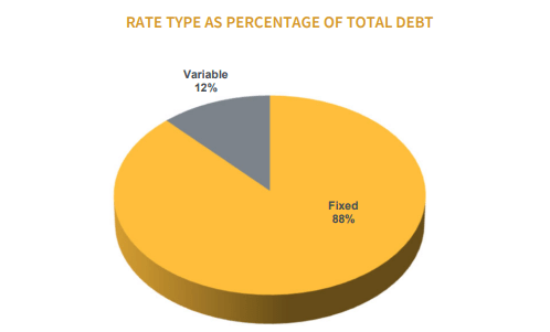 Chart, pie chart Description automatically generated
