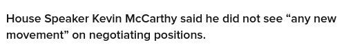 Debt Ceiling Headline