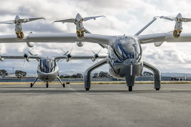 This image shows the Midnight eVTOL prototype from Archer Aviation.
