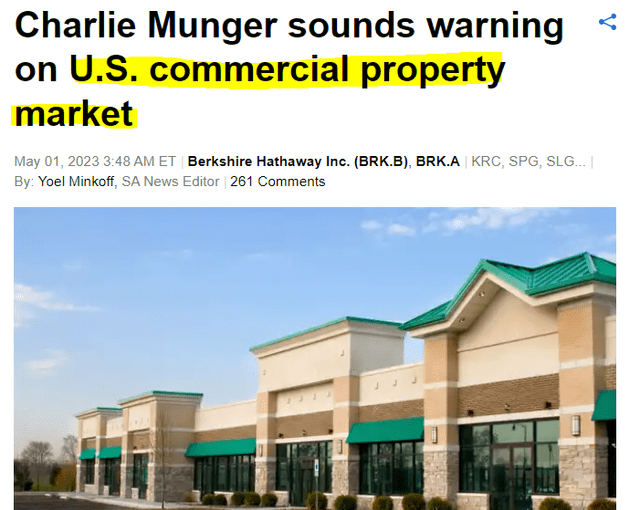 Charlie Munger sells REITs